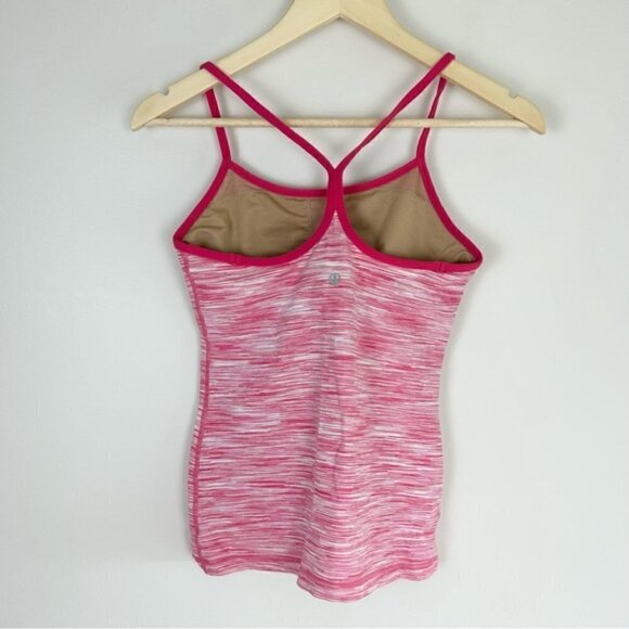 Lululemon Pink Striped Racer Back Cami - Picture 3 of 4
